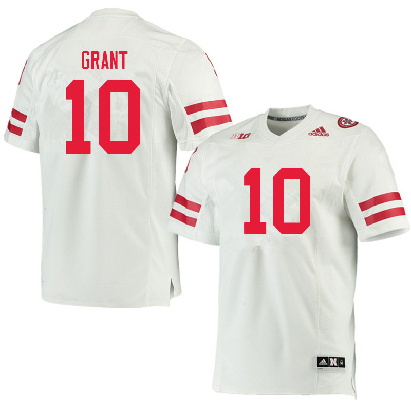 Men #10 Anthony Grant Nebraska Cornhuskers College Football Jerseys Sale-White - Click Image to Close
